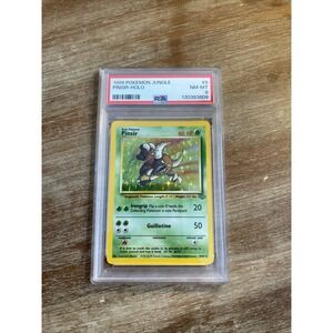 1999 POKEMON JUNGLE #9 PINSIR-HOLO PSA 8